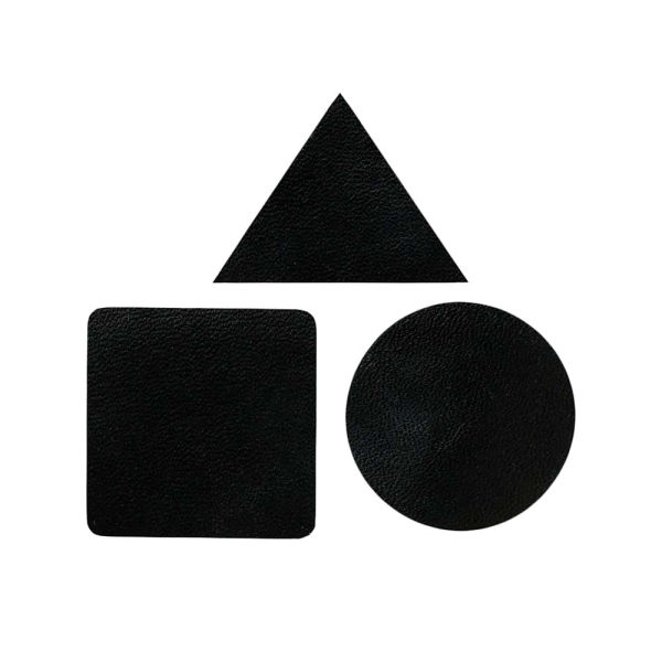Applikation Lederformen Set schwarz