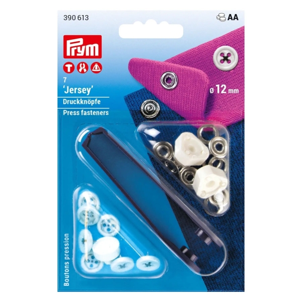 Prym Nähfrei-Druckknopf "Jersey" Annähoptik 12mm schwarz