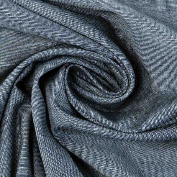 Baumwoll Popeline MELIERT navy