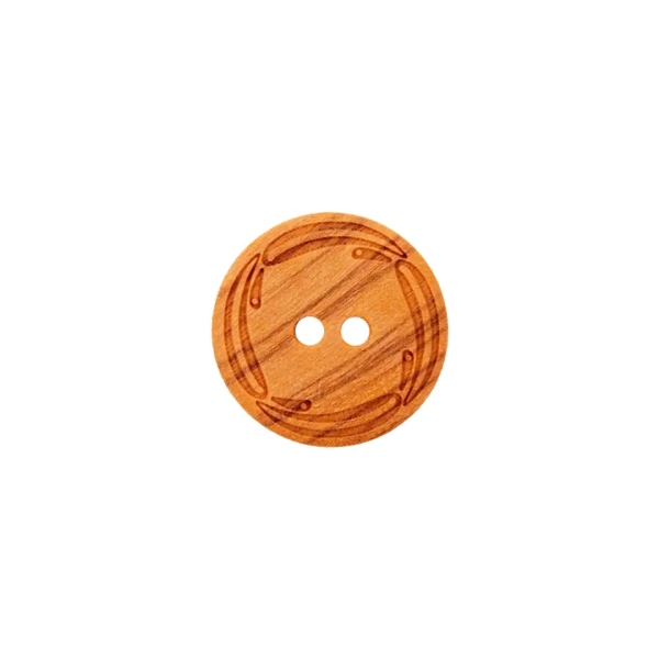 Holzknopf Ranke 18mm orange