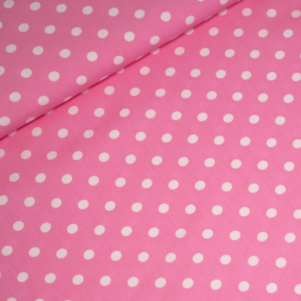 Baumwollwebware Popeline Dots rosa