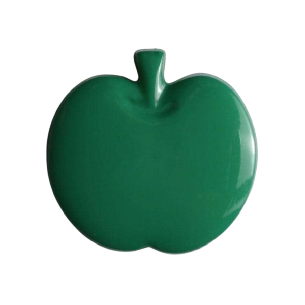 Kinderknopf Apfel 18mm grün