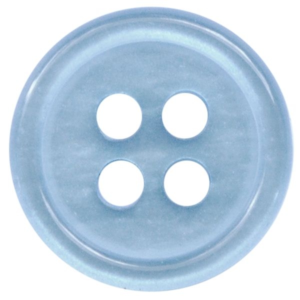 Hemd- und Blusenknopf rund 11mm himmelblau