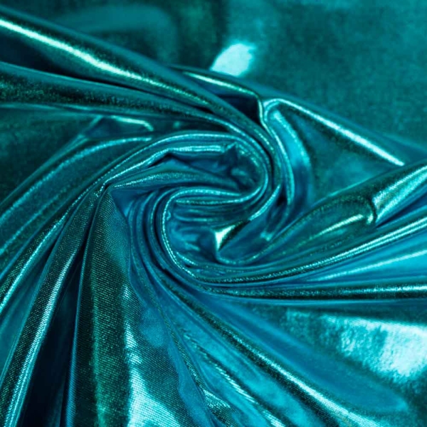 Folienjersey Metallic türkis