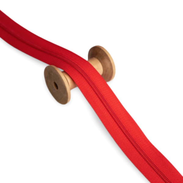 Reißverschluss 6,4mm rot