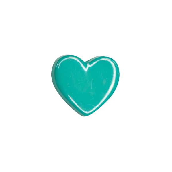 Kinderknopf Herz 13mm grün