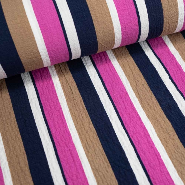 Viskose Stretch Streifen pink