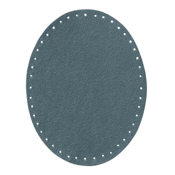 Applikation Wildlederimitat blaugrau