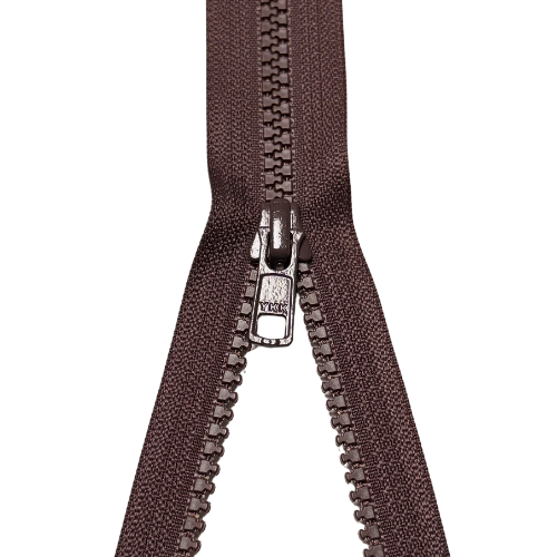 YKK teilbarer Reißverschluss Jacken Krampe braun