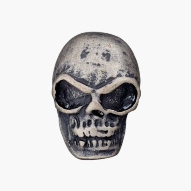 Prym Metallknopf Totenkopf altsilber