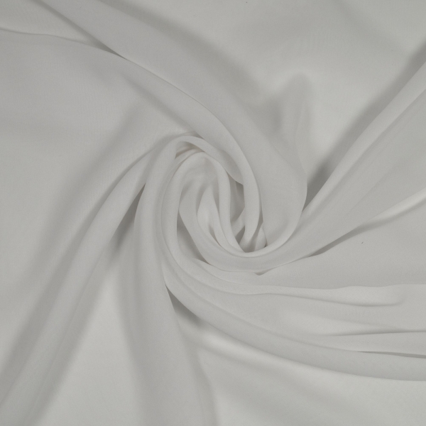 Italienischer Seiden Chiffon weiß