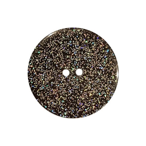 Modeknopf Glitzer 18mm schwarz