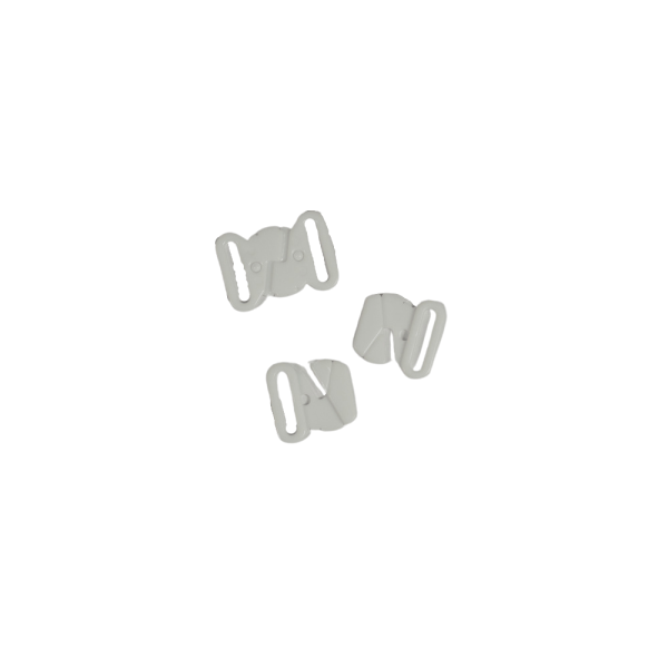 Verschluss Bikini / Fliege 12mm weiß