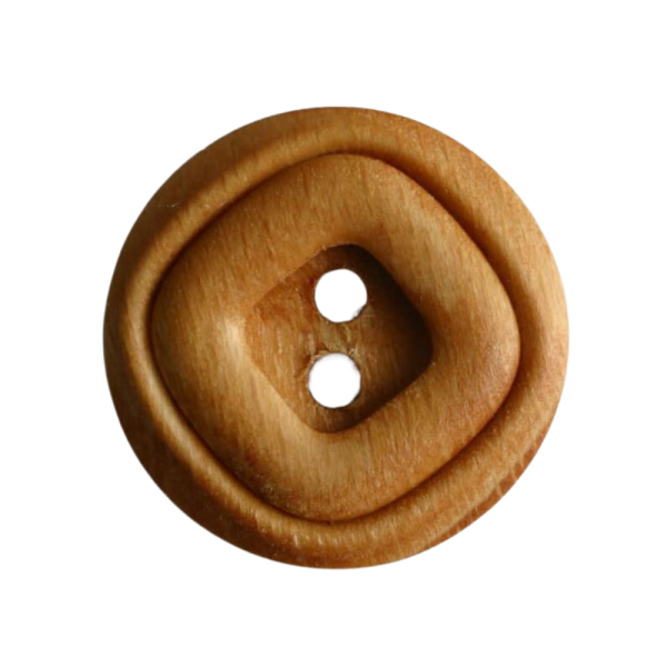 Holzknopf Mit Doppelrand 23 mm