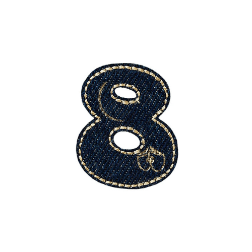Applikation Jeans Zahl 8