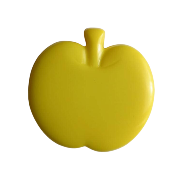 Kinderknopf Apfel 18mm gelb