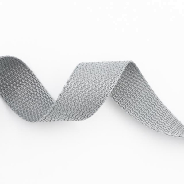 Gurtband Grobmaschig 25mm hellgrau