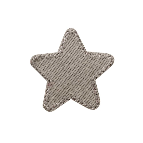 Applikation Stern Cord grau