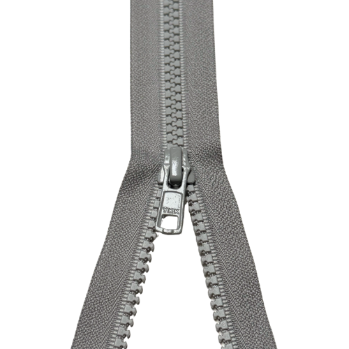 YKK teilbarer Reißverschluss Jacken Krampe grau 80cm