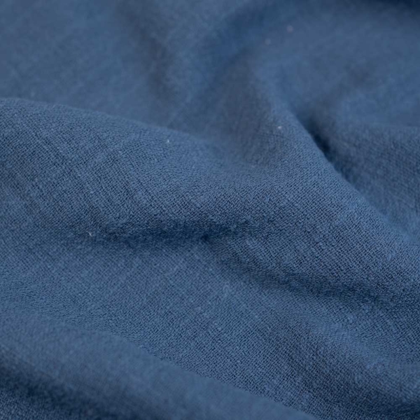 Baumwolle Leinen-Look jeansblau dunkel