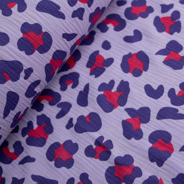 Musselin Double Gauze Leo lila-flieder