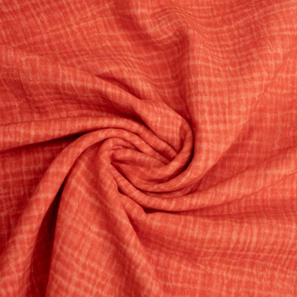 Musselin Double Gauze Vintage terra dunkel