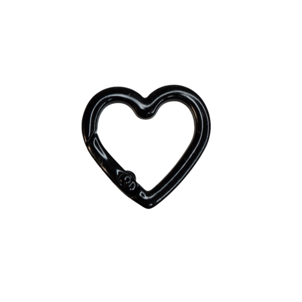 EvLis Karabinerhaken Herz 25mm schwarz