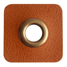 Lederimitat Ösenpatch 30mm rehbraun
