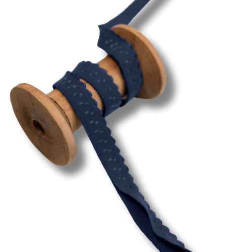 Elastisches Gummi Einfassband 20mm navy