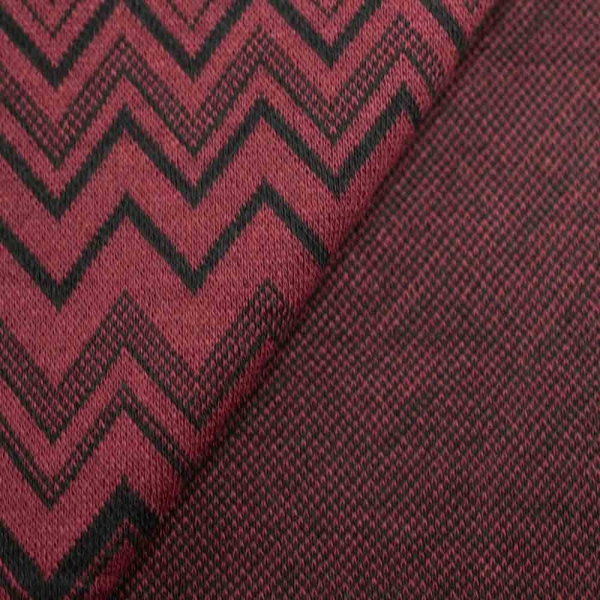 Jacquard Jersey Chevron bordeaux