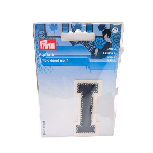 Applikation Buchstabe I navy