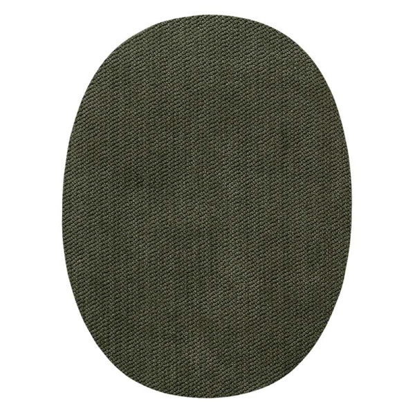 Applikation Stoffflicken oval grün 2 Stück