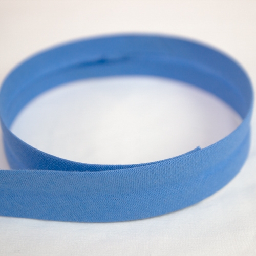 Schrägband vorgefalzt mittelblau