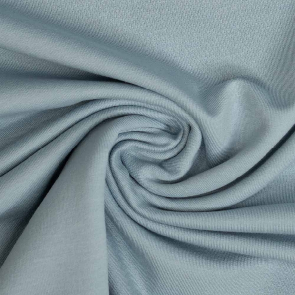 Baumwolljersey Uni Clara jeansblau