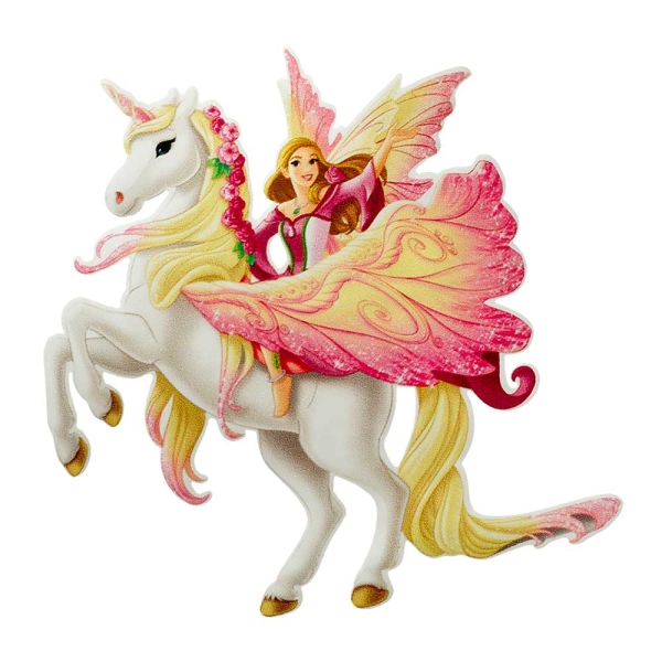 Applikation Schleich Fee auf Einhorn