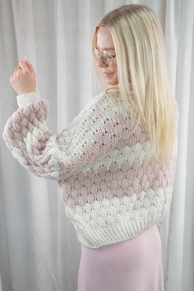 Cardigan Grobstrick Giovanna altrosa