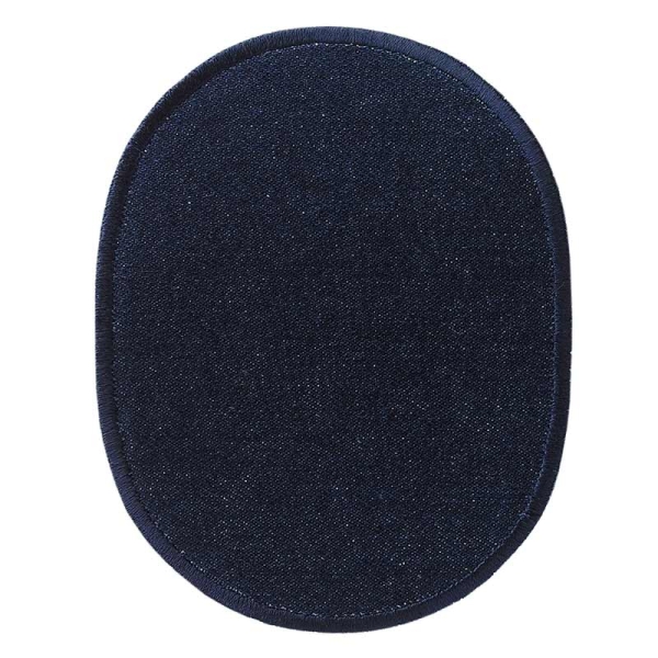 Applikation Jeansflicken oval dunkelblau