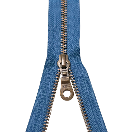 YKK teilbarer Reißverschluss Metall jeansblau