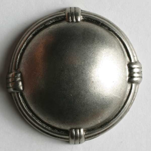 Metallknopf gewölbt 28mm altsilber