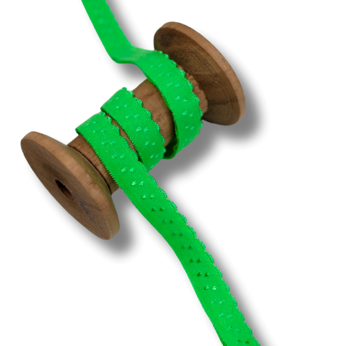 Elastisches Gummi Einfassband 20mm neongrün
