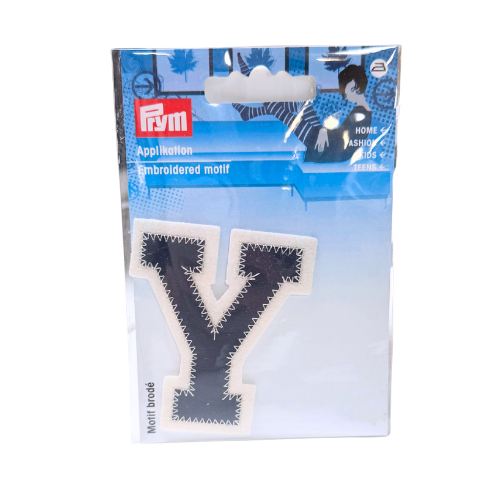 Applikation Buchstabe Y navy