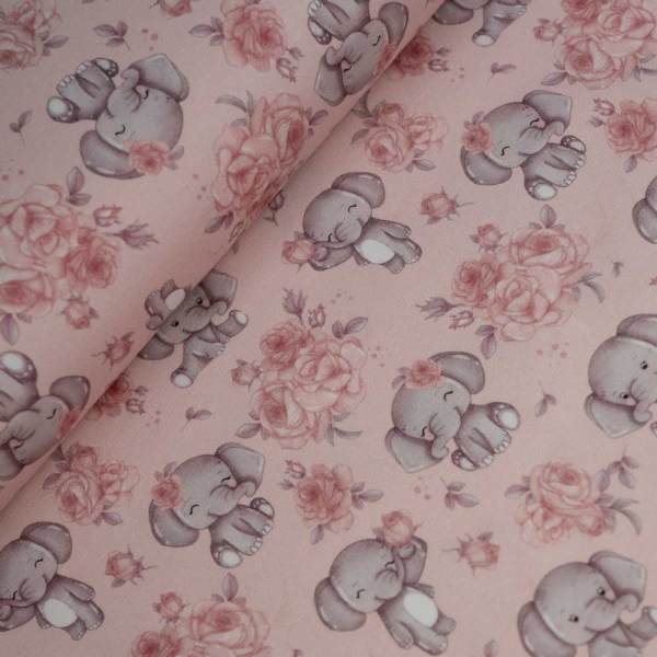 Baumwolljersey Elefant altrosa