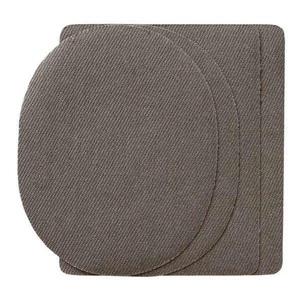 Applikation Stoffflicken hellgrau