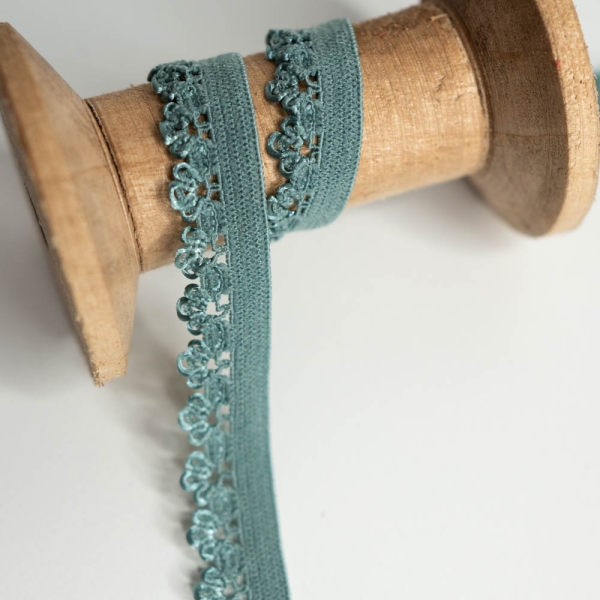 Spitzenband Stretch 13mm dusty mint