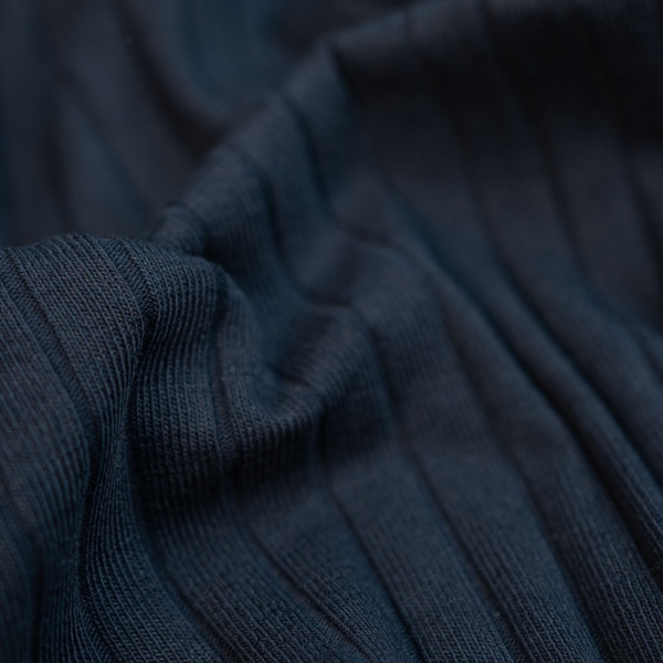 Ripp Baumwolljersey navy
