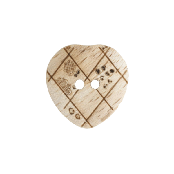 Holzknopf Herz 15 mm