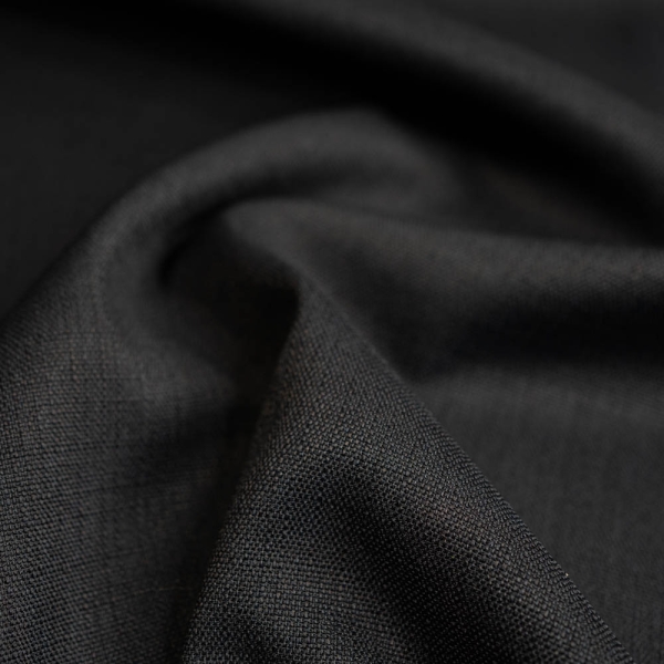 Leinen Look Webware Soft schwarz