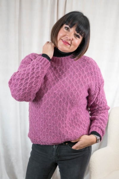 Strick Pullover Gina Soft beere