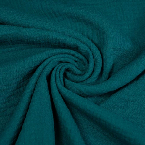 Bio-Musselin Double blaupetrol