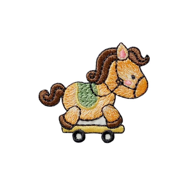 Applikation Pferd auf Skateboard